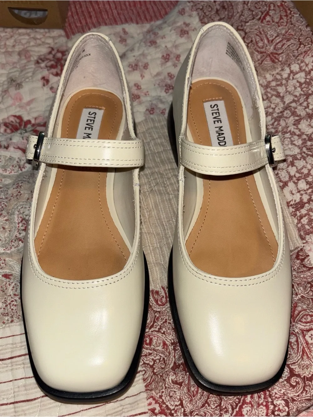 Bone Mary Jane Delancy Flats with Buckle Strap